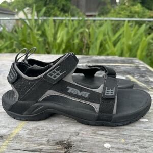 TEVA MENS 9 BLACK GREY MINAM OUTDOOR SANDALS
